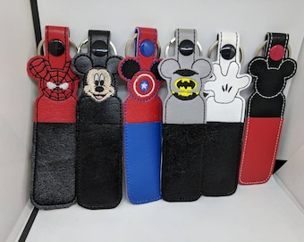Mickey mouse, chapstick holder, keychain, zipper pull