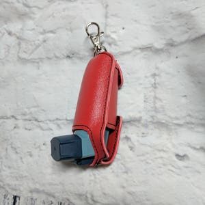 Inhaler case, Inhaler holder, Inhaler keychain, non glitter vinyl, inhaler, proair, Ventolin, zipper pull image 1