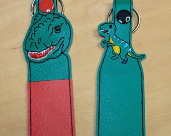 TRex, Dino, Dinosaur, Chapstick holder, keychain, zipper pull