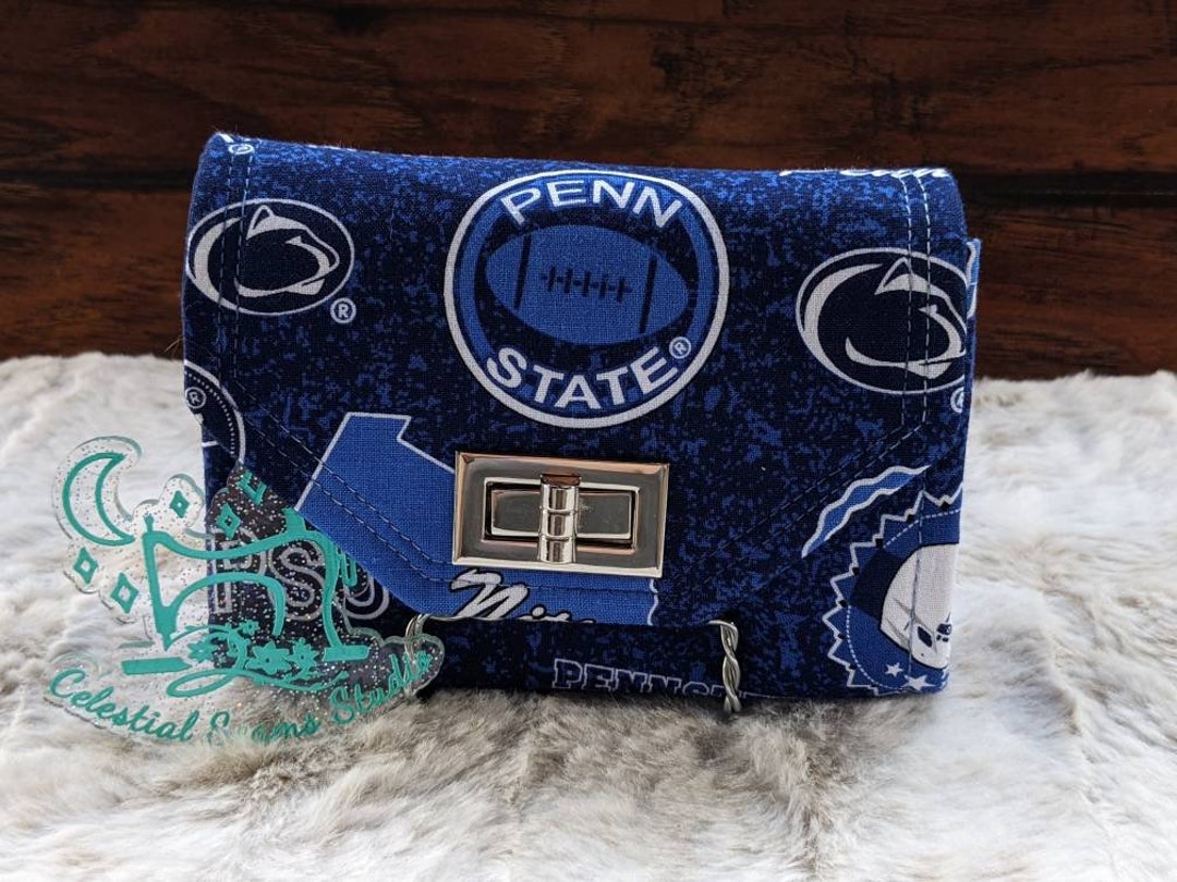 Penn State Mini Wallet Clutch, Handmade Nittany Lions Wristlet - Etsy