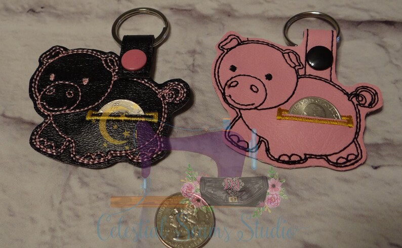 Aldi quarter keepers, keychains, 25 cent, quarter, gift, quarter holder, zipper pull image 6