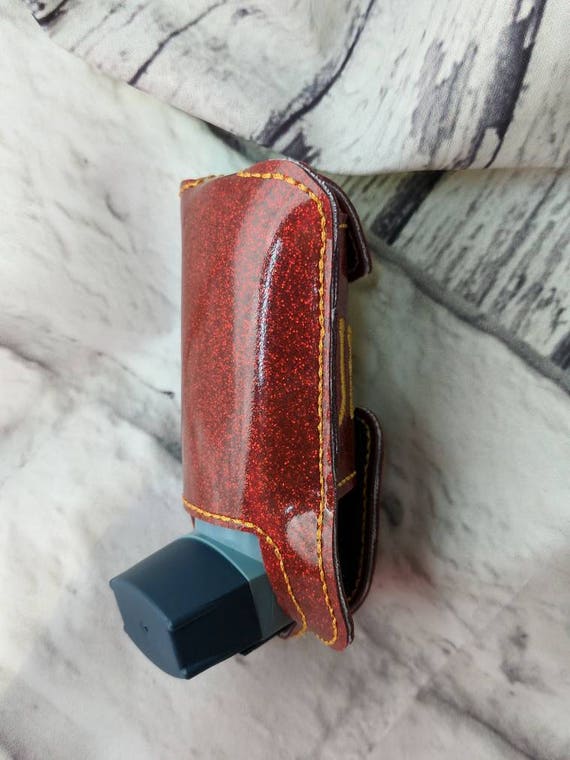 inhaler holder inhaler keychain Inhaler case zipper pull proair Ventolin inhaler glitter vinyl option