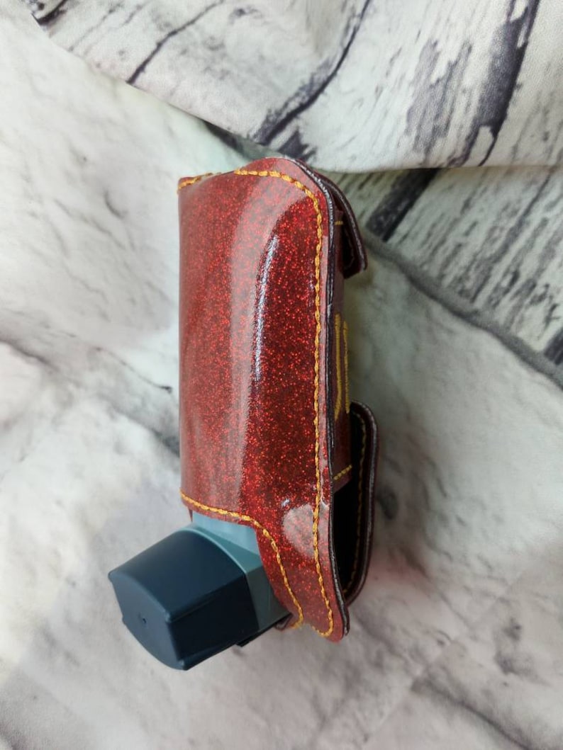 inhaler holder inhaler keychain Inhaler case zipper pull proair Ventolin inhaler glitter vinyl option