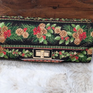Kiefer, Tannenzapfen, Weihnachten, rot, gold, Blume, Geschenk für Sie, Geldbeutel, Armband