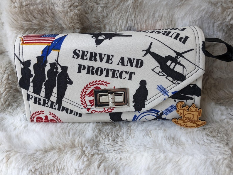 Military, Wallet, Wristlet, Pursuit of Freedom, serve and protect image 2