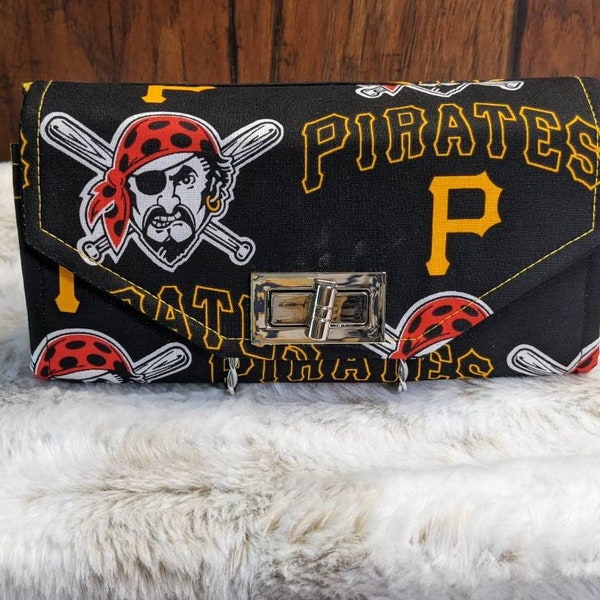 Pittsburgh Pirates, Pirates, Bucs,  Made to Order Wallet, Cluth, wristlet, buccos, pittsburgh, mlb, baseball, national league
