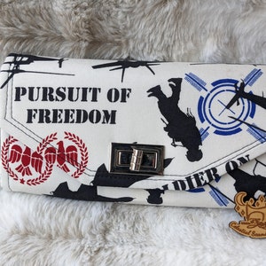 Military, Wallet, Wristlet, Pursuit of Freedom, serve and protect image 1