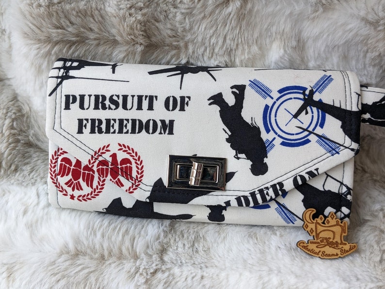 Military, Wallet, Wristlet, Pursuit of Freedom, serve and protect image 1