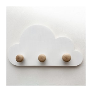 Wandhaken für Kinder, Wolken Wandhaken, Baby Shower Geschenk, Kinderzimmer Dekor, Wolke Kinderzimmer Dekor, Abenteuer Dekor, Wolken Wand Aufhänger Bild 1