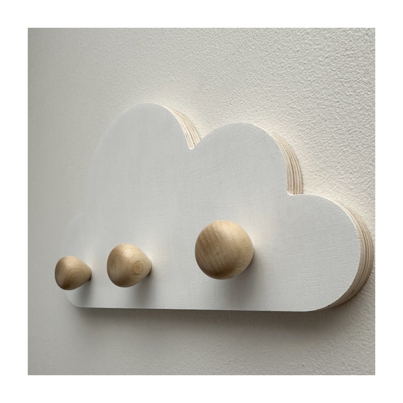 Wandhaken für Kinder, Wolken Wandhaken, Baby Shower Geschenk, Kinderzimmer Dekor, Wolke Kinderzimmer Dekor, Abenteuer Dekor, Wolken Wand Aufhänger Bild 4