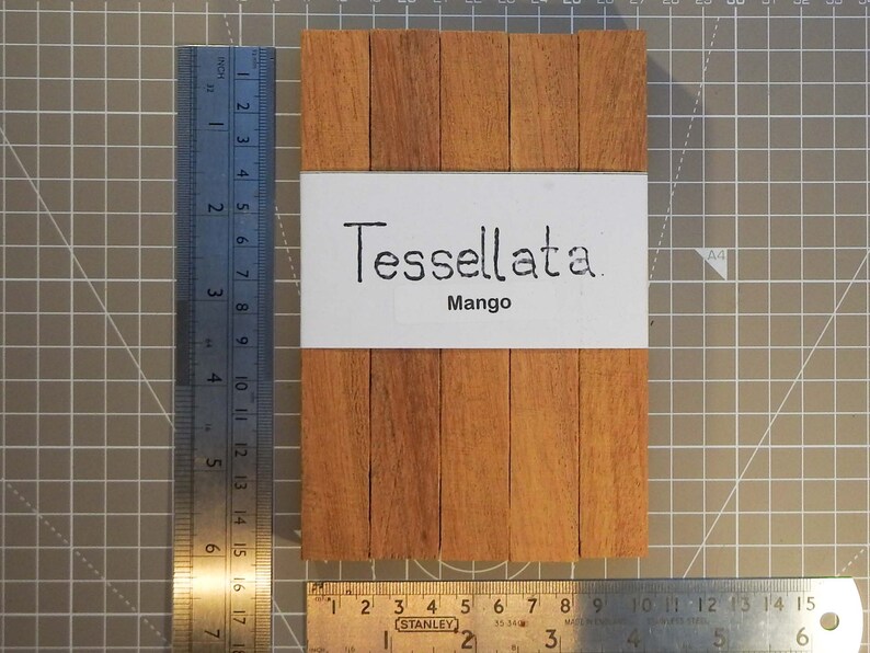 Un paquete mixto de diez espacios en blanco de Madera para torneado y otros pequeños proyectos de la pluma