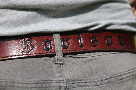 custom biker belts