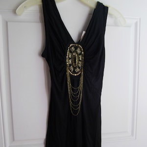 Black Sleeveless Bias Cut Top, Size Small, Vintage 90&#39;s