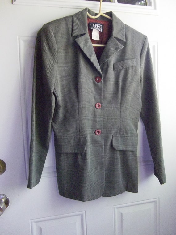 Womens Gray Suit Jacket, Sz. 5, City Triangles, Vi