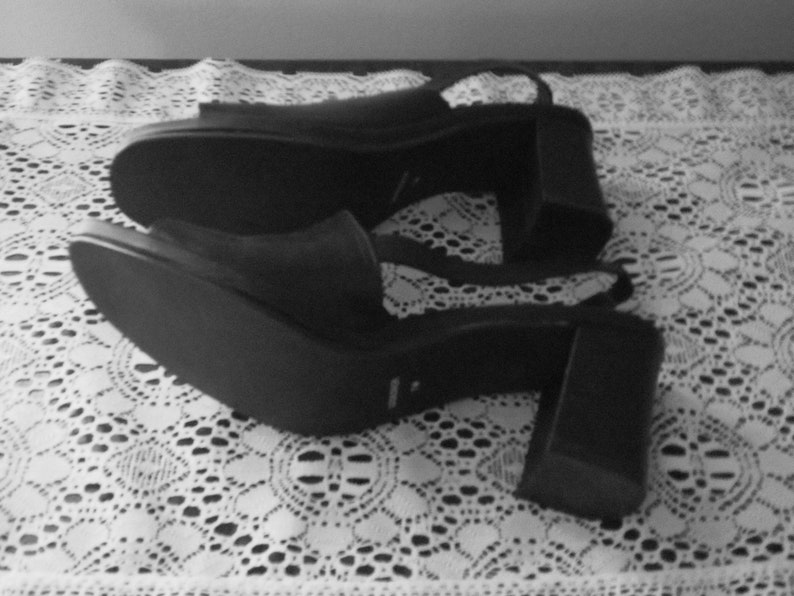 Vintage 90/'s Luca B by Calico Size 7M Black Leather Slingback Sandals