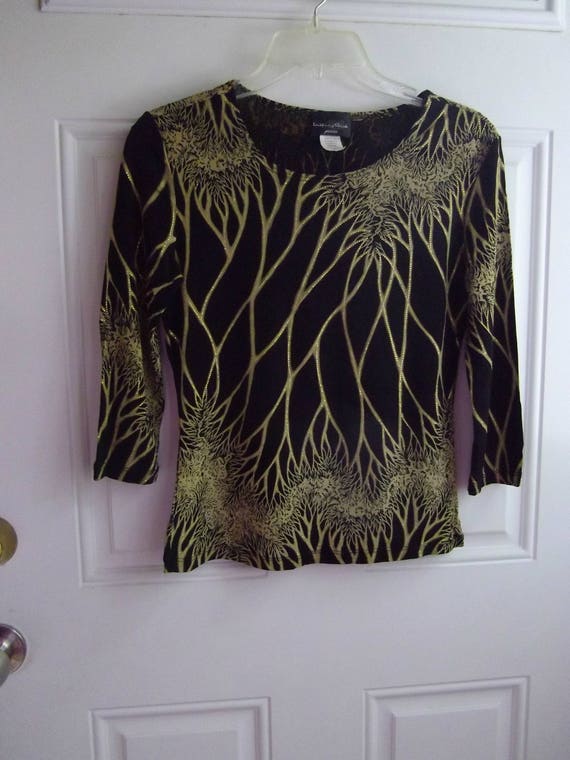 black long sleeve dressy top