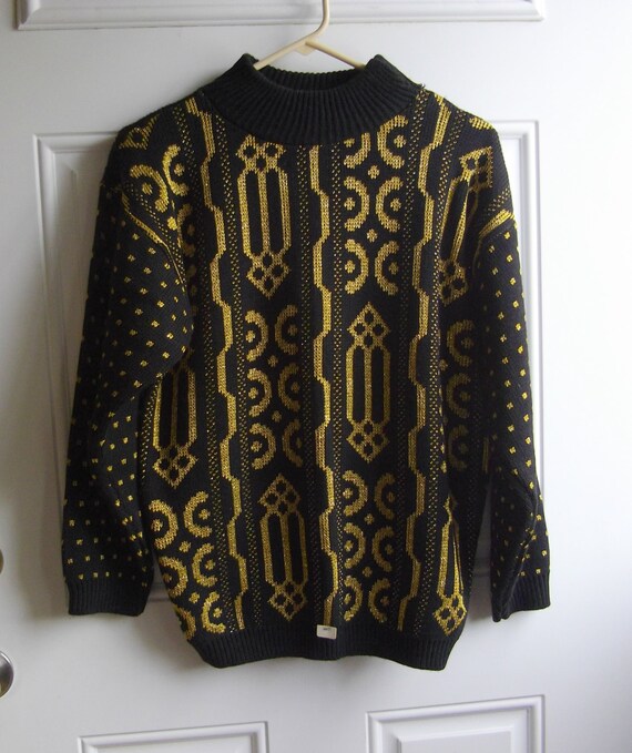 Turtle Neck Sweater With Gold Gun Buckles