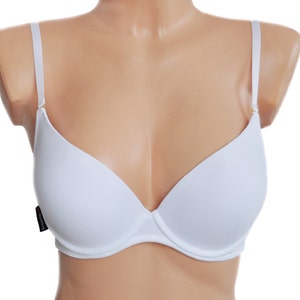 Push-up Bra White, removable straps image 1