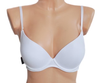 Push-up Bra - White, removable straps