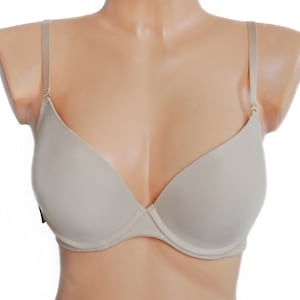 Push-up Bra - Beige, removable strips