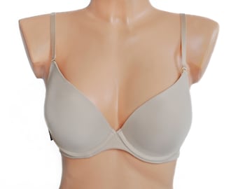Push-up Bra - Beige, removable strips