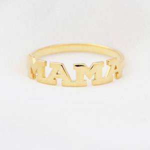 Gold Mama Ring • Personalized Name Ring • Gold Mother Ring • Gift For Mom • Mother Days Ring • Mother Days Gift • Mother Grandma Ring