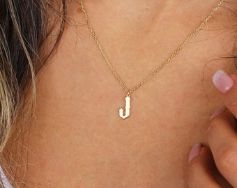 Gold Initial Necklace • 925 Sterling Silver Letter Necklace • Personalized Silver Initial Necklace • Gold Custom Initial Necklace