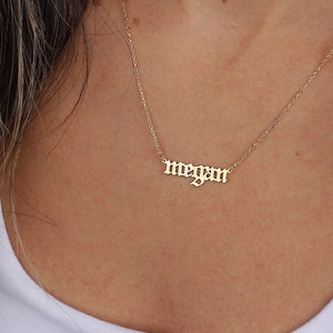 Custom Initial Necklace • Gothic Name Necklace • Custom Name Necklace • Custom Necklace • Personalized Gothic Word Necklace • Custom Gothic
