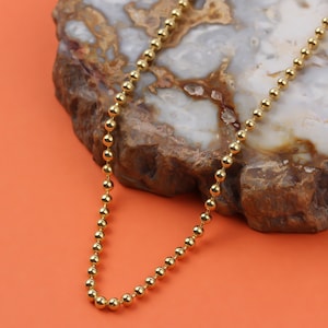 Ball Chain Necklace • Gold Round Beads Chain •Sterling Silver Ball Necklace • Rose Gold Ball Chain • Dainty Chain Necklace •  Gift For Her