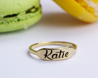 Gold Name Ring • Dainty Silver Ring • Name Ring • Custom Name Ring • Personalized Gift • Gold Name Ring • Stackable Ring • Dainty Ring