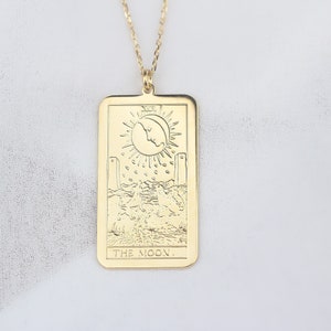 Colar de Cartas de Tarô • Jóias Espirituais • Pingente de Tarô de Prata • Colar de Tarô Delicado • Pingente de Etiqueta Delicado • Presente para Ela • Presente para a Mãe