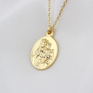 Virgin mary and jesus necklace clearance