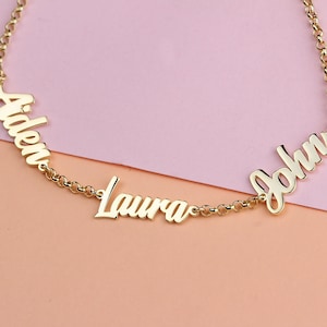Pulsera con nombre personalizado • Pulsera con nombre escrito a mano personalizado • Pulsera con nombre de familia • Pulsera con mejores amigos • Pulsera con nombre de niño