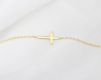 Bracelet Croix d’Argent • Bracelet Crucifix • Bracelet Religieux • Bracelet Croix d’Argent Sterling • Bracelet Crucifix Jésus en Or