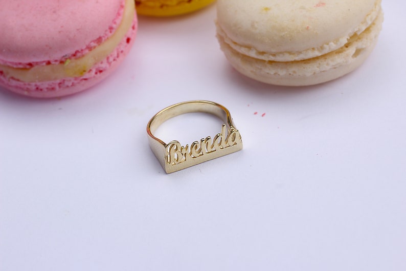 Silver Personalized Ring Dainty Silver Ring Sterling Silver Ring Custom Name Ring Gold Personalized Ring Customized Name Ring image 5