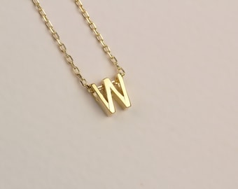Personalized 18K Gold Initial Necklace: Dainty Minimalist Letter Jewelry