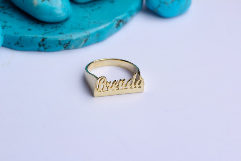 Silver Personalized Ring Dainty Silver Ring Sterling Silver Ring Custom Name Ring Gold Personalized Ring Customized Name Ring image 3