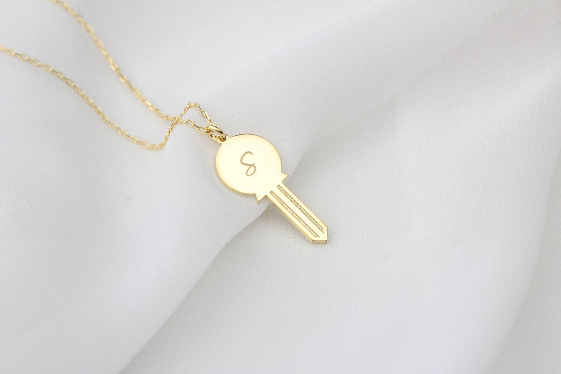 Custom Key Necklace Gothic Key Necklace Custom Key Etsy