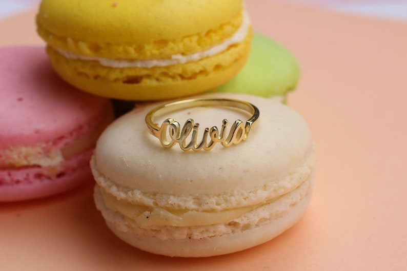 Handwrite Name Ring Custom Name Ring Personalized Ring Dainty Silver Ring Custom Name Ring Gold Personalized Ring Delicate Ring image 1