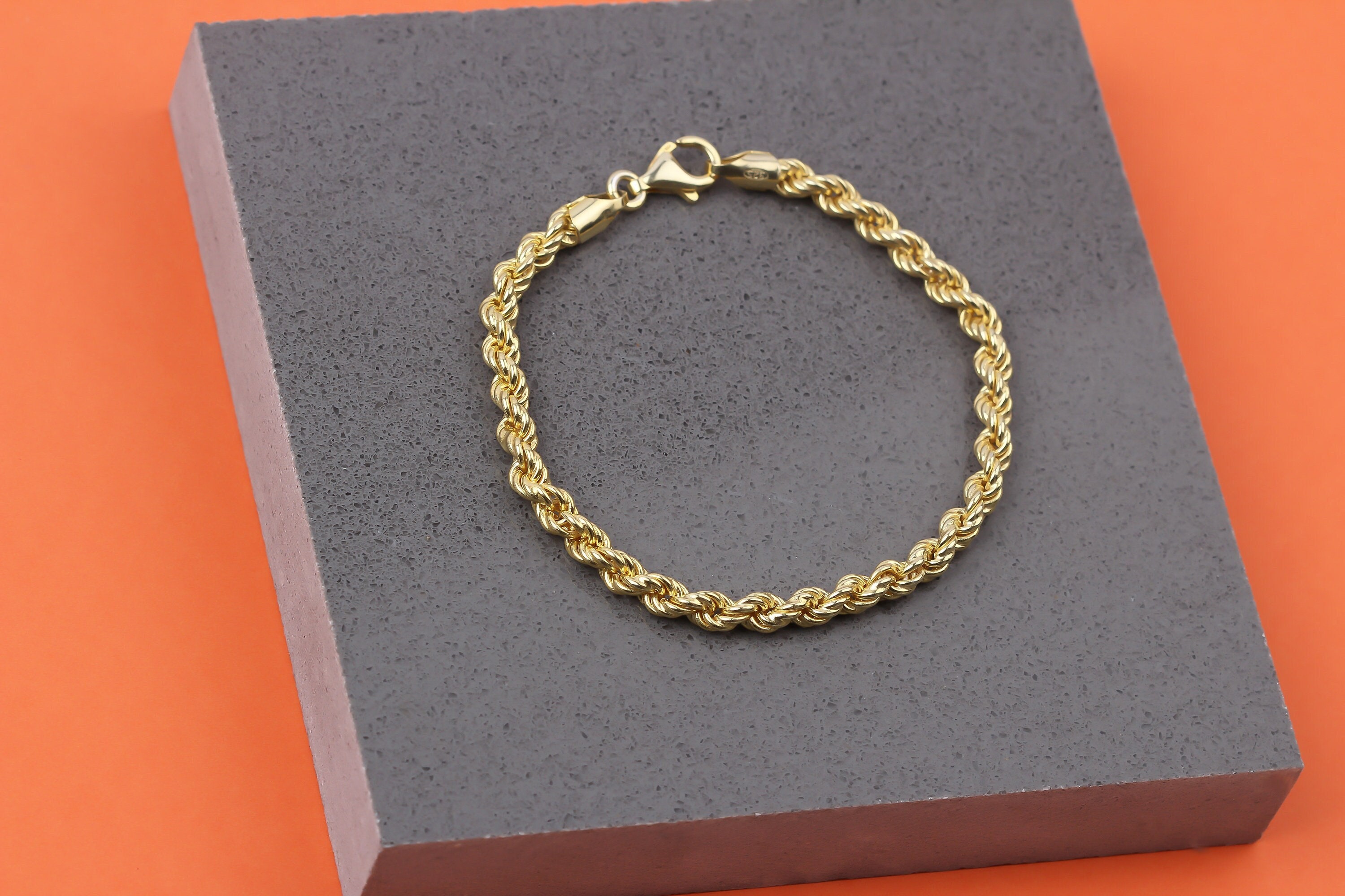 Rope Chain Bracelet Sterling Silver Twist Over Chain Bracelet Rose Gold Rope Chain Twisted Rope Chain Bracelet Gold Thick Bracelet - Etsy Rope Chain Bracelet Sterling Silver Twist Over Chain Bracelet Rose Gold Rope Chain Twisted Rope Chain Bracelet Gold Thick Bracelet - Etsy