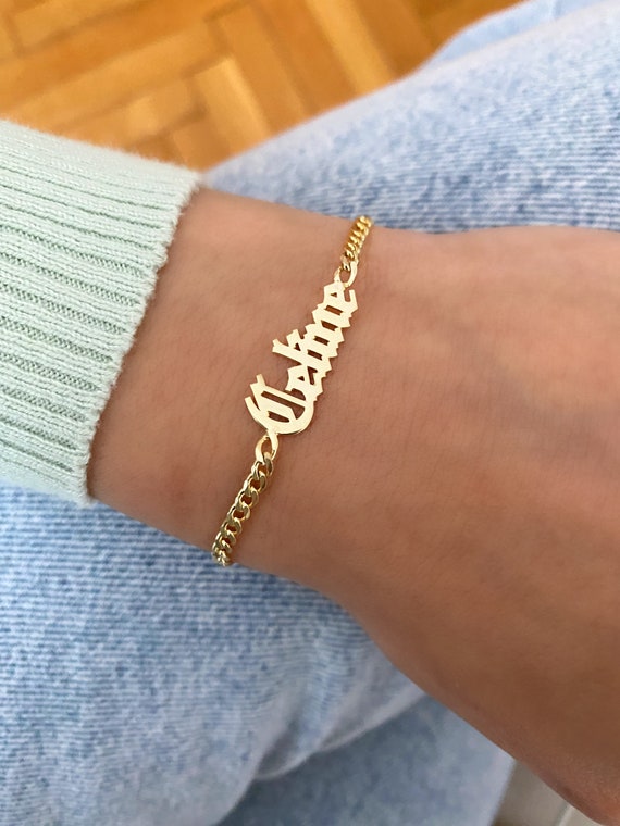 Curb Chain Name Bracelet Name Bracelet 