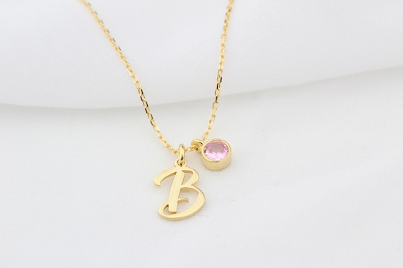 Initial necklace and birthstone deals