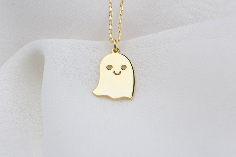 GG GHOST STERLING SILVER SKULL NECKLACE