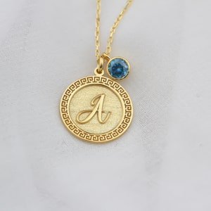 Colar de letras de prata • Colar de pedra de nascimento personalizado • Colar de pedra de nascimento • Pingente de pedra de nascimento personalizado • Colar de pedra de nascimento inicial