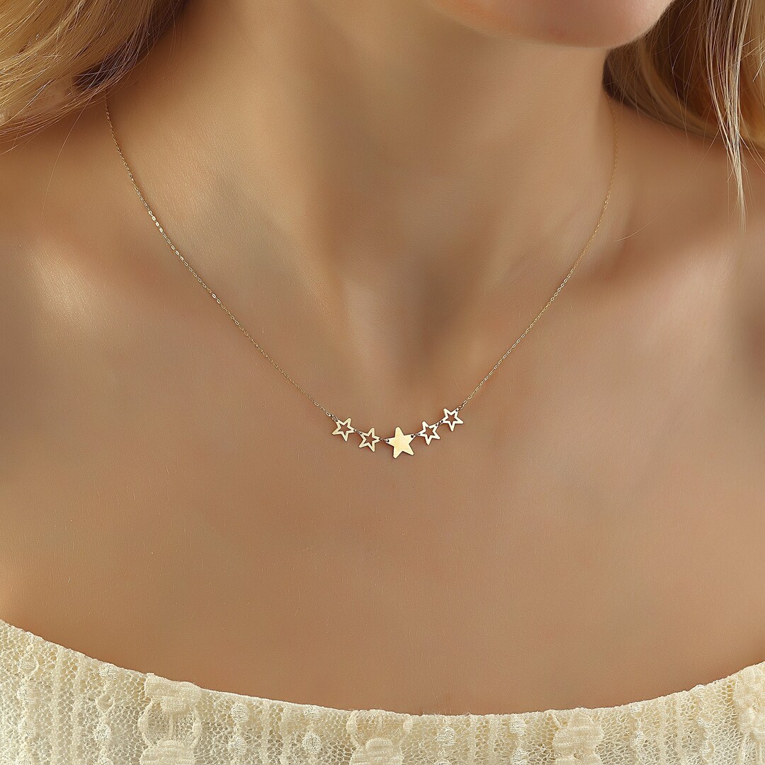 ミュージシャン Star Necklace Gold Shooting Star Necklace (Gold) – Unshinebar