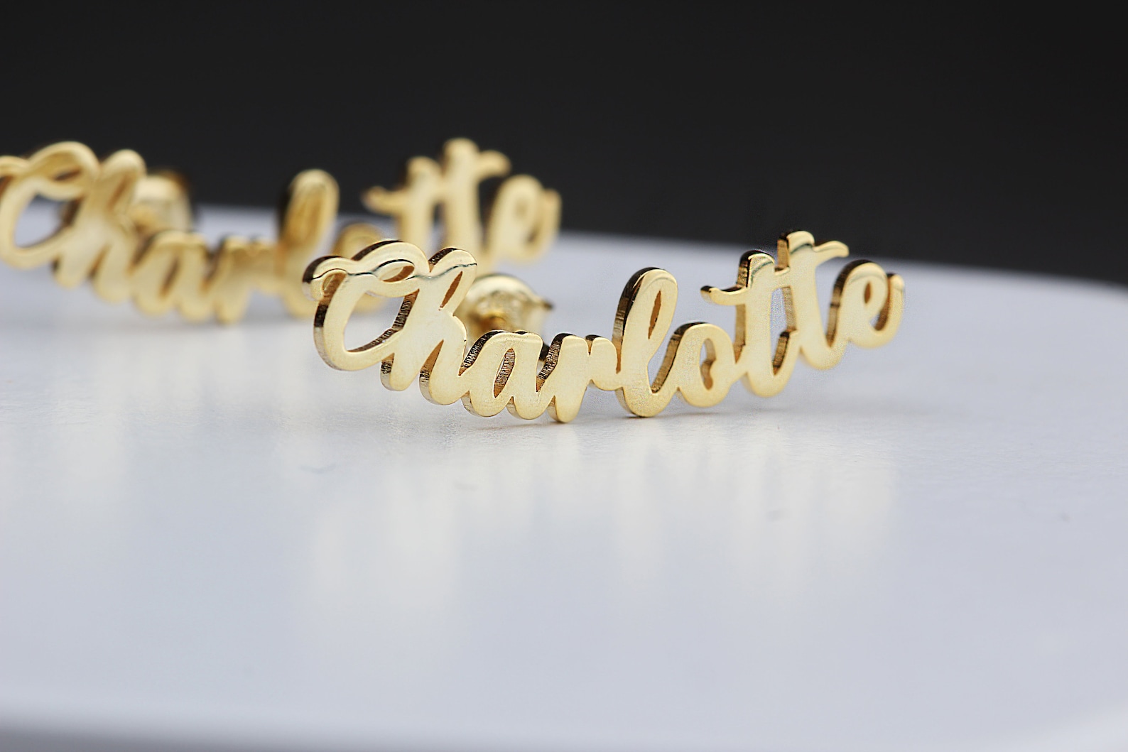 Silver Name Earrings Custom Earrings Custom Name Earrings Etsy