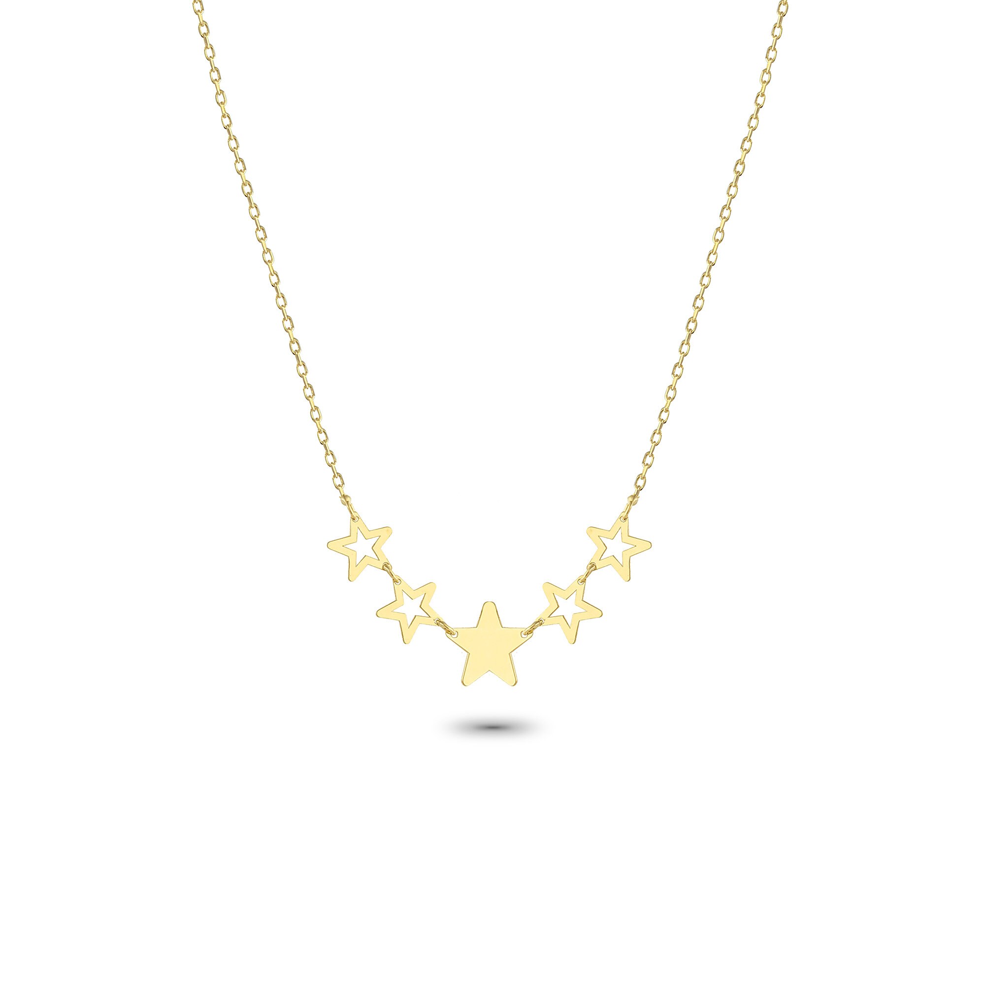 Gold Star Necklace • 14k Gold Star Necklace • Gold Stars
