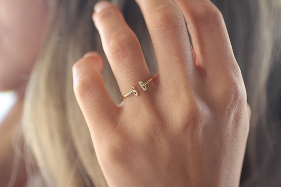 Two initial best sale ring