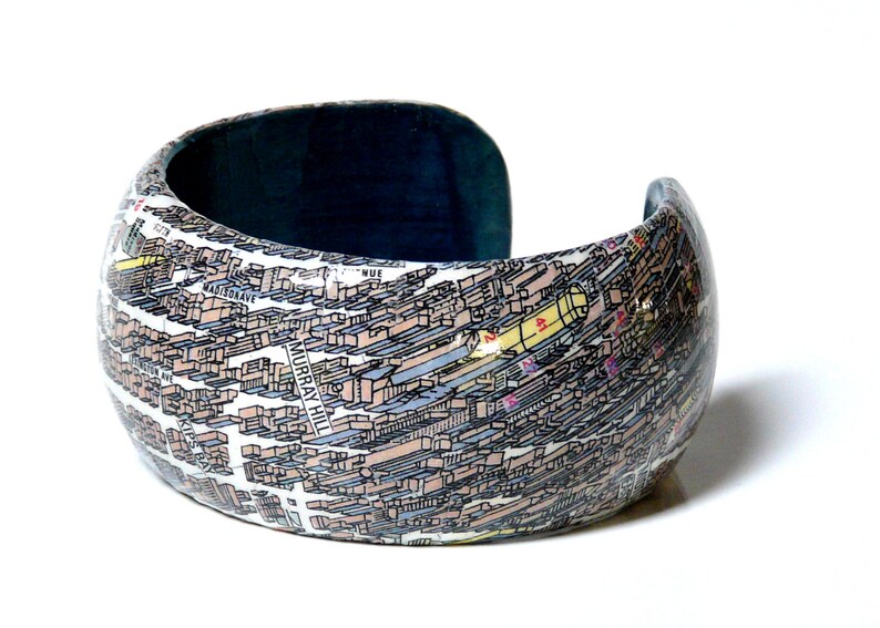 Wangle NEW YORK Manhattan Map including Gift Wrapping Gift for You Travel study move favorite City decoupage art