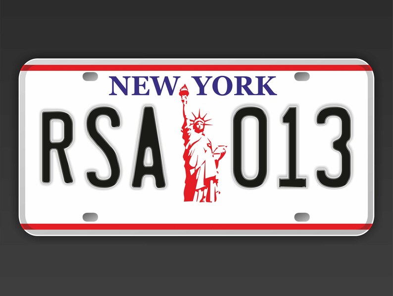 American embossed license plate New York. The price is for 1 Etsy